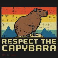 Respect The Capybara Retro Capy Rodent Animal Women Coaster thumb 2