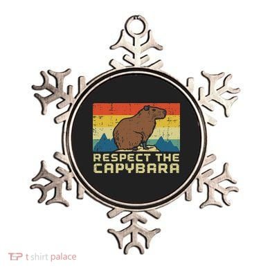 Respect The Capybara Retro Capy Rodent Animal Women Ornament