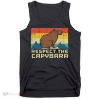Respect The Capybara Retro Capy Rodent Animal Women Tank Top thumb 0