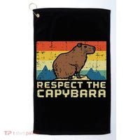 Respect The Capybara Retro Capy Rodent Animal Women Golf Towel thumb 0