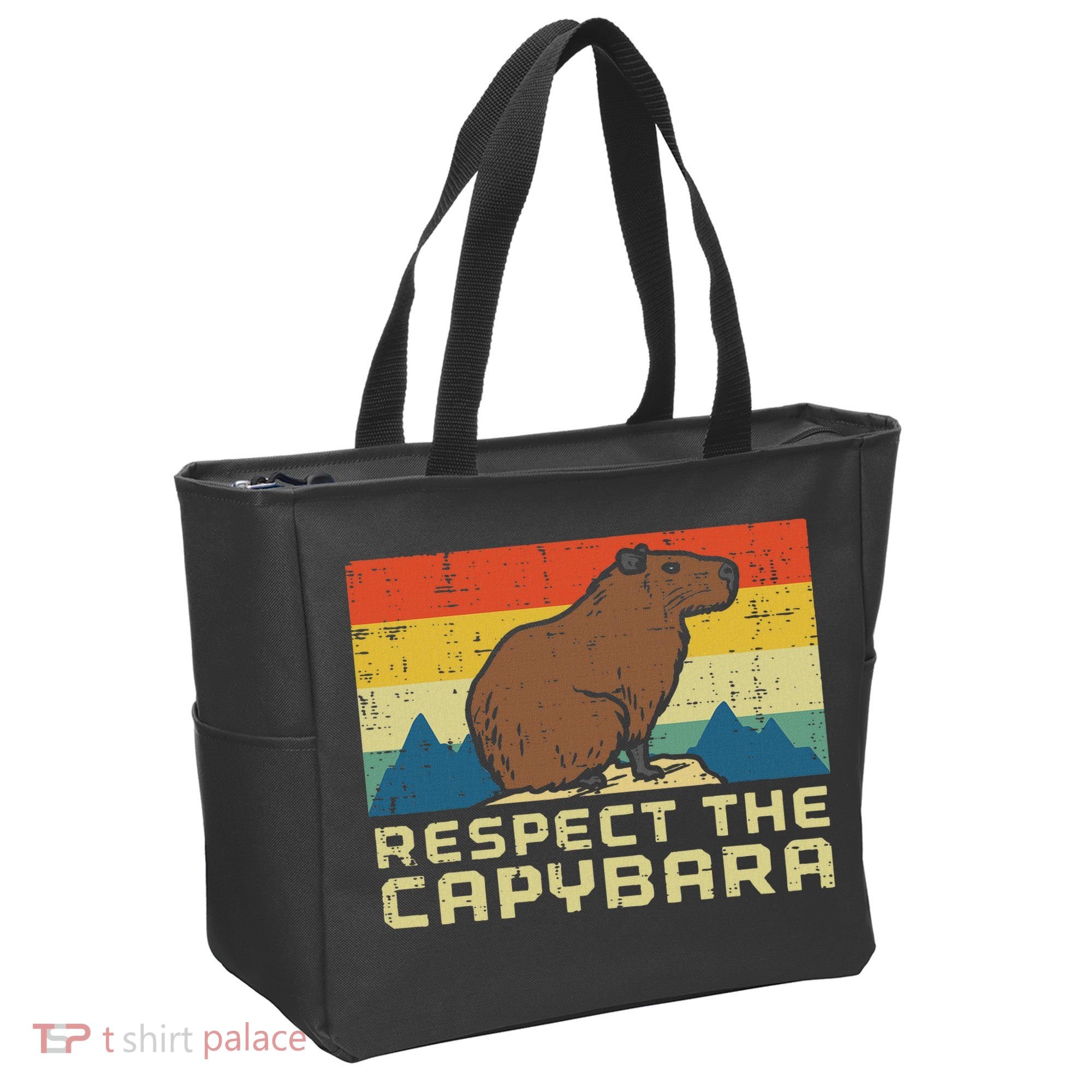 Respect The Capybara Retro Capy Rodent Animal Women Tote Bag