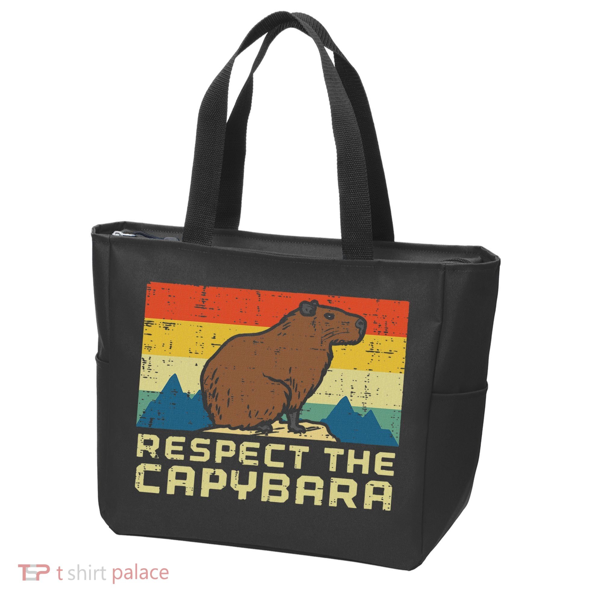 Respect The Capybara Retro Capy Rodent Animal Women Tote Bag