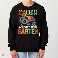 Ready To Crush Kindergarten Monster Truck Boy Back To School Women's Sweatshirt thumb 0