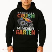 Ready To Crush Kindergarten Monster Truck Boy Back To School Hoodie thumb 2