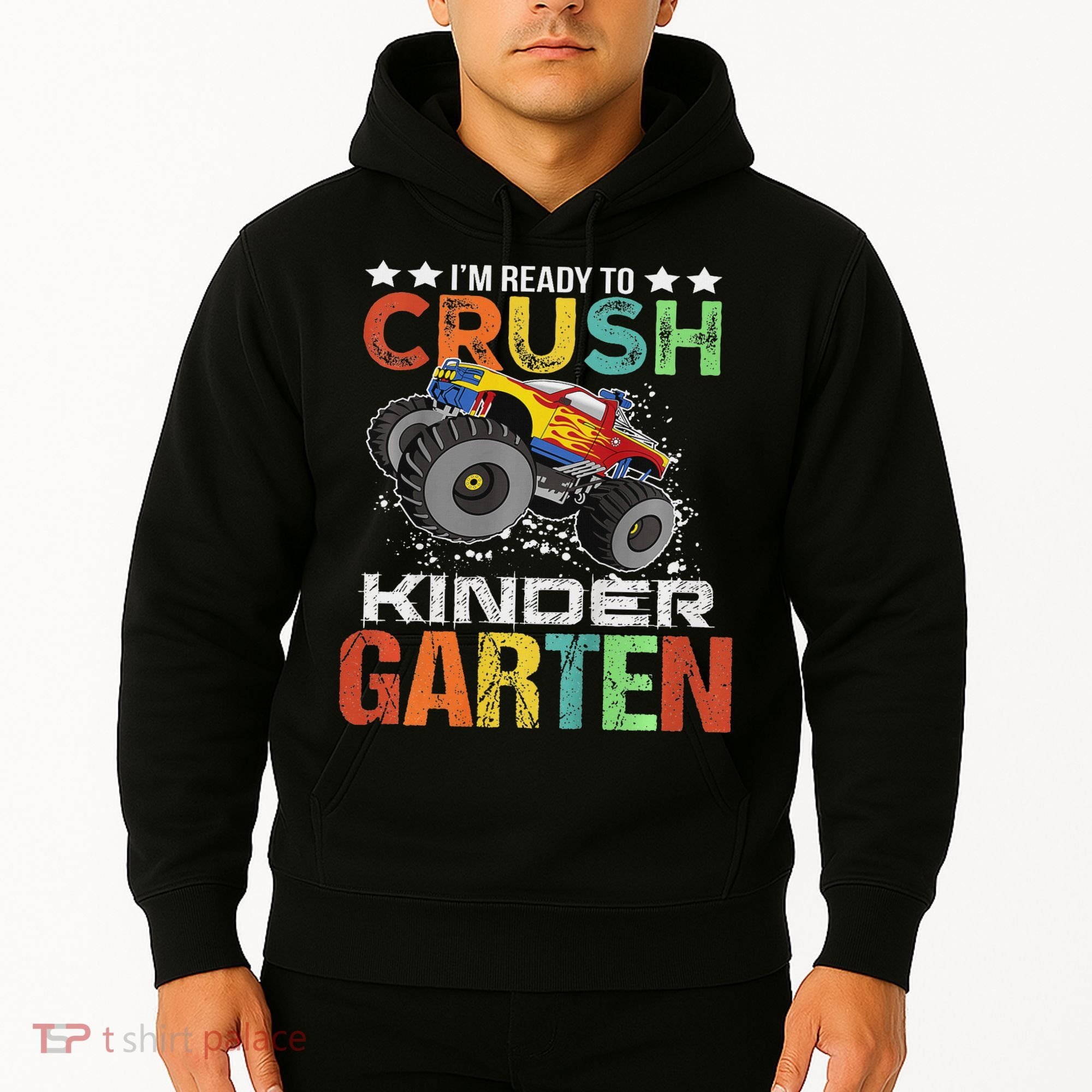 Ready To Crush Kindergarten Monster Truck Boy Back To School Hoodie