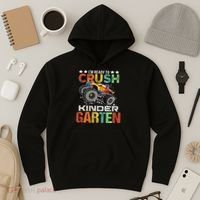 Ready To Crush Kindergarten Monster Truck Boy Back To School Hoodie thumb 3