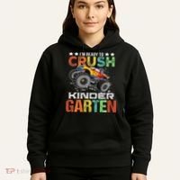 Ready To Crush Kindergarten Monster Truck Boy Back To School Hoodie thumb 5