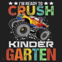 Ready To Crush Kindergarten Monster Truck Boy Back To School Beanie thumb 2
