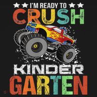 Ready To Crush Kindergarten Monster Truck Boy Back To School Women's Hoodie thumb 2