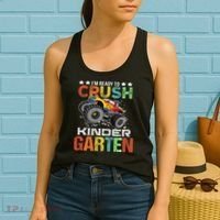 Ready To Crush Kindergarten Monster Truck Boy Back To School Women's Tank Top thumb 2