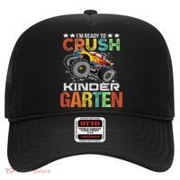 Ready To Crush Kindergarten Monster Truck Boy Back To School Hat thumb 0