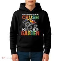 Ready To Crush Kindergarten Monster Truck Boy Back To School Kids Hoodie thumb 4