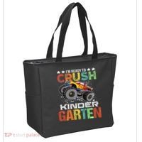Ready To Crush Kindergarten Monster Truck Boy Back To School Tote Bag thumb 2