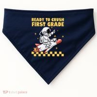 Ready To Crush First Grade Back To School USA-Made Doggie Bandana thumb 0