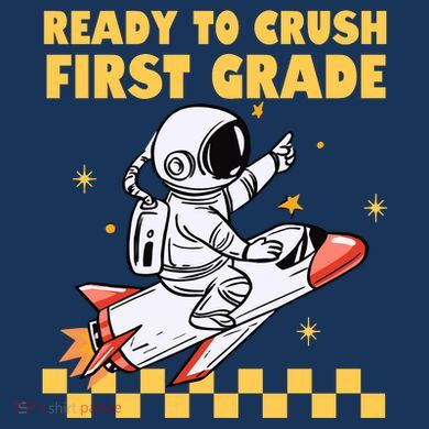 Ready To Crush First Grade Back To School Flat Bill Trucker Hat