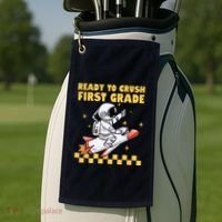 Ready To Crush First Grade Back To School Golf Towel thumb 2