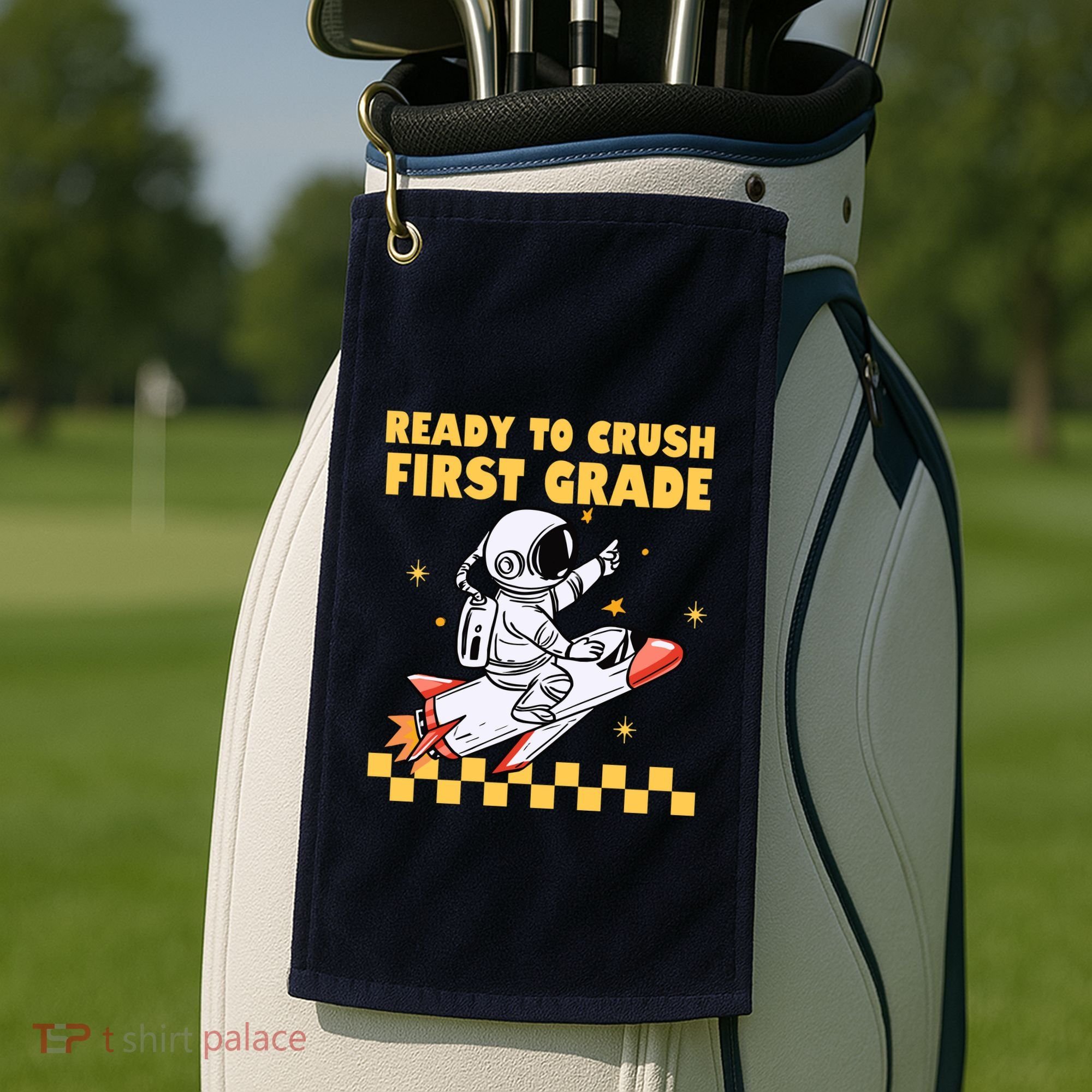 Ready To Crush First Grade Back To School Golf Towel