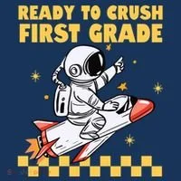 Ready To Crush First Grade Back To School Kids Long Sleeve Shirt thumb 2