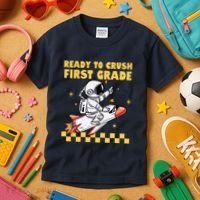 Ready To Crush First Grade Back To School Kids T-Shirt thumb 3