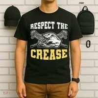 Respect The Crease Lacrosse Goalie Lacrosse Plus Size Shirts For Men And Women T-Shirt thumb 6