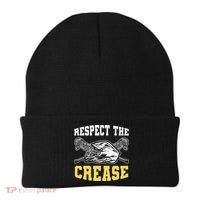 Respect The Crease Lacrosse Goalie Lacrosse Plus Size Shirts For Men And Women Beanie thumb 0