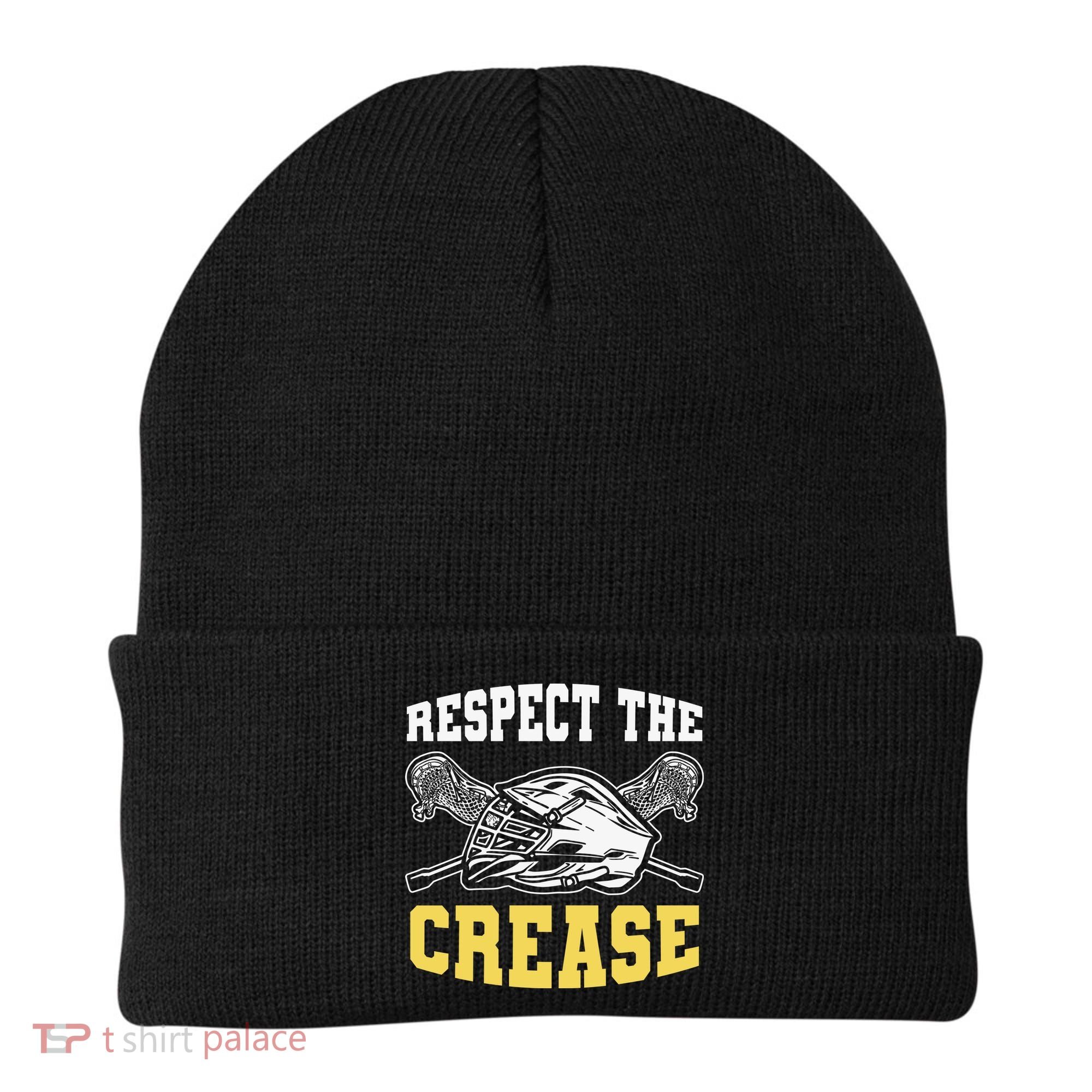 Respect The Crease Lacrosse Goalie Lacrosse Plus Size Shirts For Men And Women Beanie