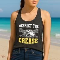 Respect The Crease Lacrosse Goalie Lacrosse Plus Size Shirts For Men And Women Women's Tank Top thumb 2