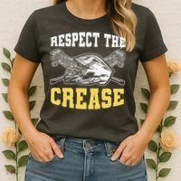 Respect The Crease Lacrosse Goalie Lacrosse Plus Size Shirts For Men And Women Women's T-Shirt thumb 2