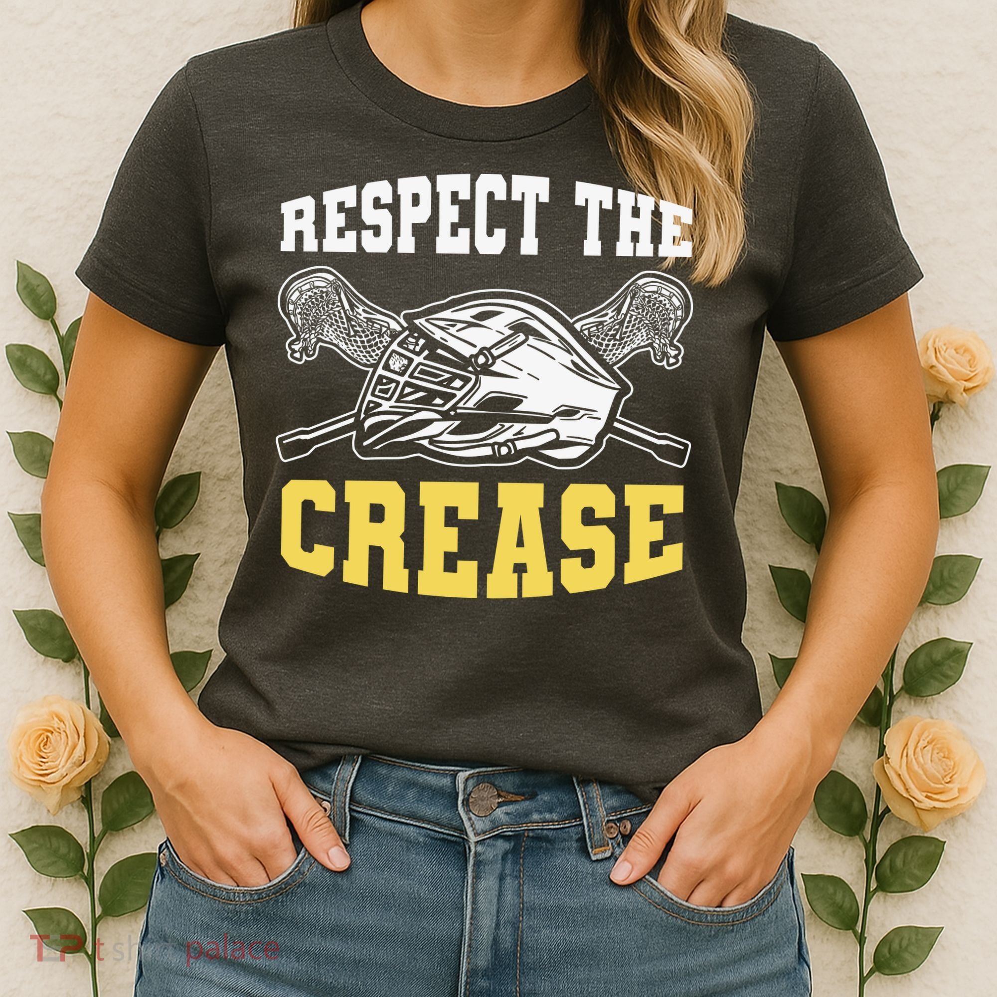 Respect The Crease Lacrosse Goalie Lacrosse Plus Size Shirts For Men And Women Women's T-Shirt