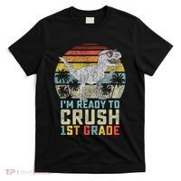 Ready To Crush First Grade 1st Day Of School Dinosaur T-Shirt thumb 0