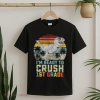 Ready To Crush First Grade 1st Day Of School Dinosaur T-Shirt thumb 2