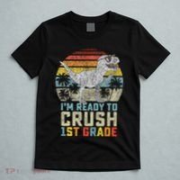 Ready To Crush First Grade 1st Day Of School Dinosaur T-Shirt thumb 5