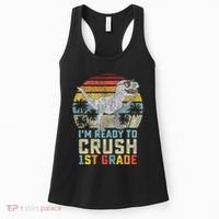 Ready To Crush First Grade 1st Day Of School Dinosaur Women's Tank Top thumb 0