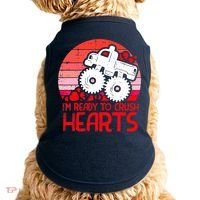 Ready To Crush Hearts Monster Truck Toddler Boys Valentine Doggie Tank thumb 0