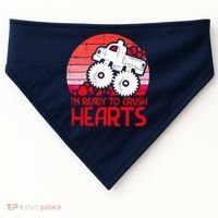 Ready To Crush Hearts Monster Truck Toddler Boys Valentine USA-Made Doggie Bandana thumb 0
