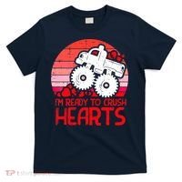 Ready To Crush Hearts Monster Truck Toddler Boys Valentine T-Shirt thumb 0