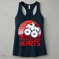 Ready To Crush Hearts Monster Truck Toddler Boys Valentine Women's Tank Top thumb 3