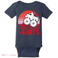 Ready To Crush Hearts Monster Truck Toddler Boys Valentine Baby Bodysuit thumb 0