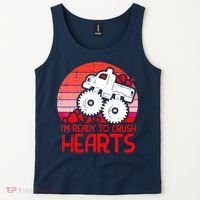 Ready To Crush Hearts Monster Truck Toddler Boys Valentine Tank Top thumb 2