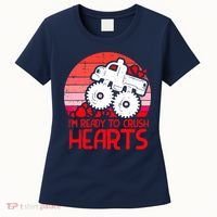 Ready To Crush Hearts Monster Truck Toddler Boys Valentine Women's T-Shirt thumb 0