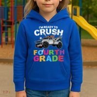 Ready To Crush Fourth Grade Cute 4Th Grade Gift Kids Hoodie thumb 3
