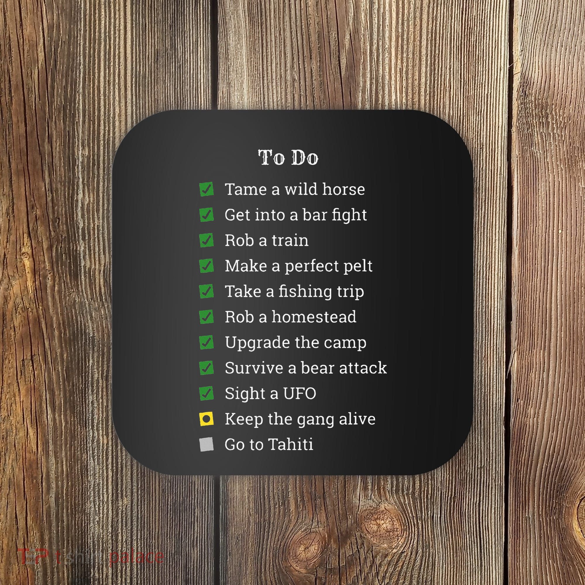 Red To Do List Horse & Cowboy Adventure Gamer Coaster