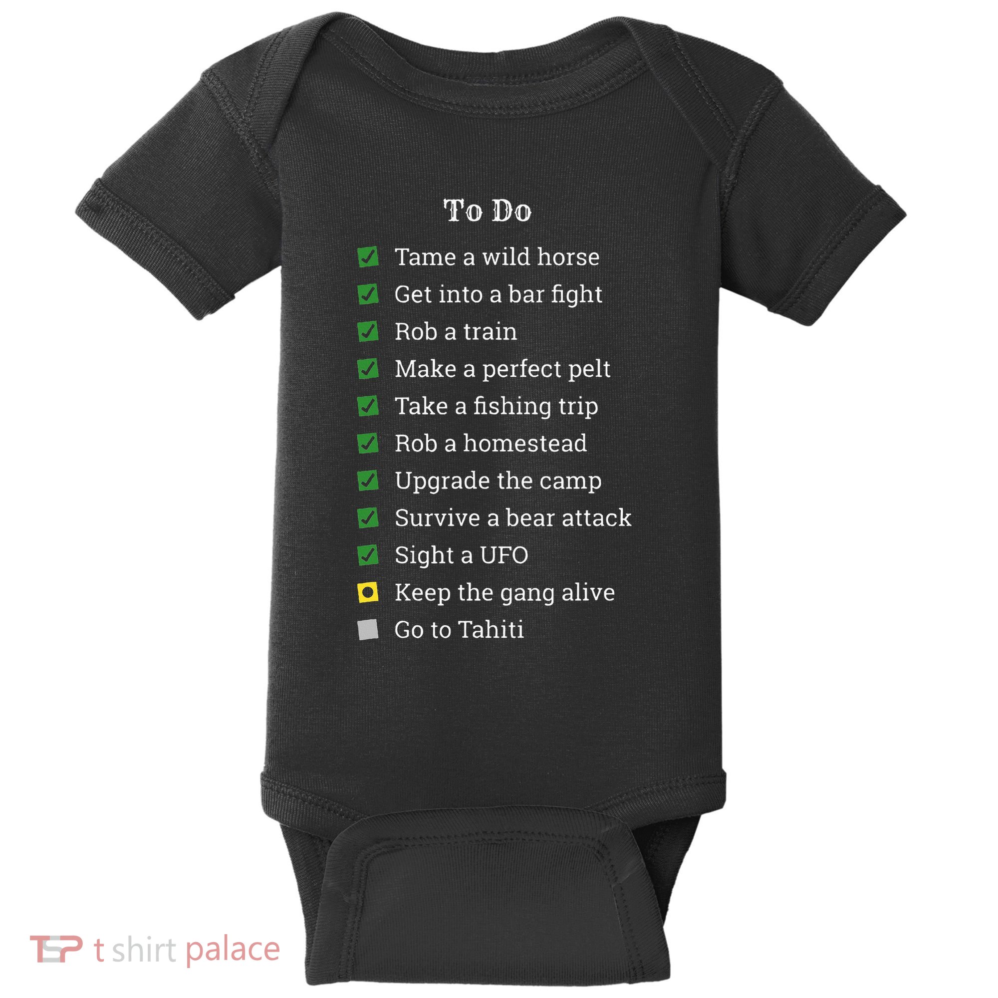 Red To Do List Horse & Cowboy Adventure Gamer Baby Bodysuit