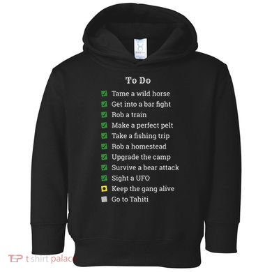 Red To Do List Horse & Cowboy Adventure Gamer Toddler Hoodie
