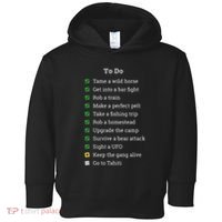 Red To Do List Horse & Cowboy Adventure Gamer Toddler Hoodie thumb 0