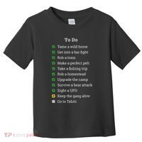 Red To Do List Horse & Cowboy Adventure Gamer Toddler T-Shirt thumb 0
