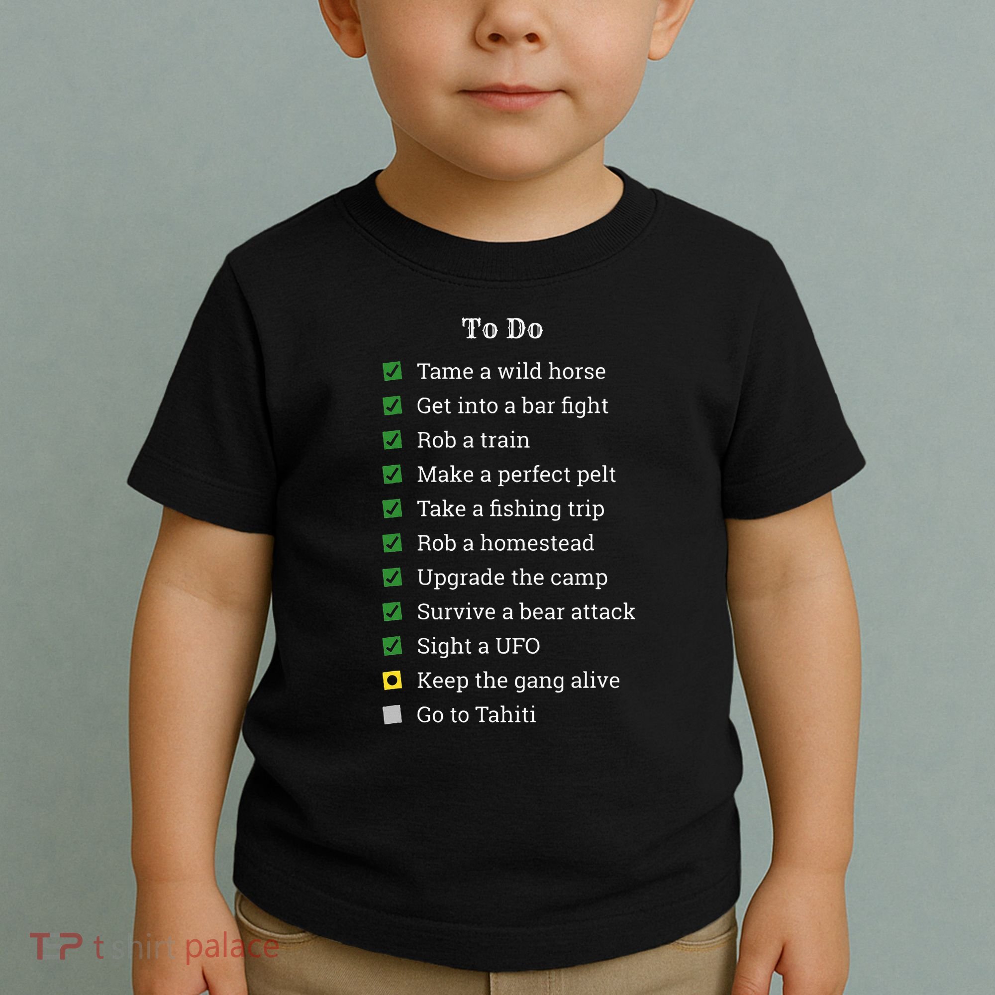 Red To Do List Horse & Cowboy Adventure Gamer Toddler T-Shirt