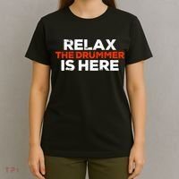 Relax The Drummer Is Here Musician Gift T-Shirt thumb 4