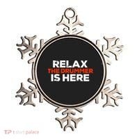 Relax The Drummer Is Here Musician Gift Ornament thumb 0