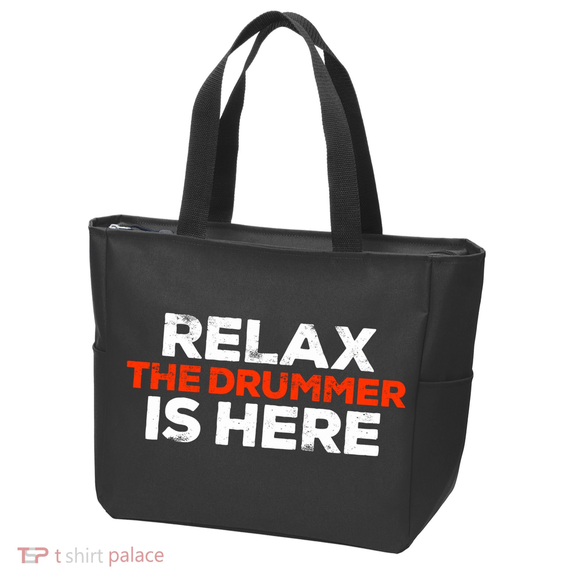 Relax The Drummer Is Here Musician Gift Tote Bag